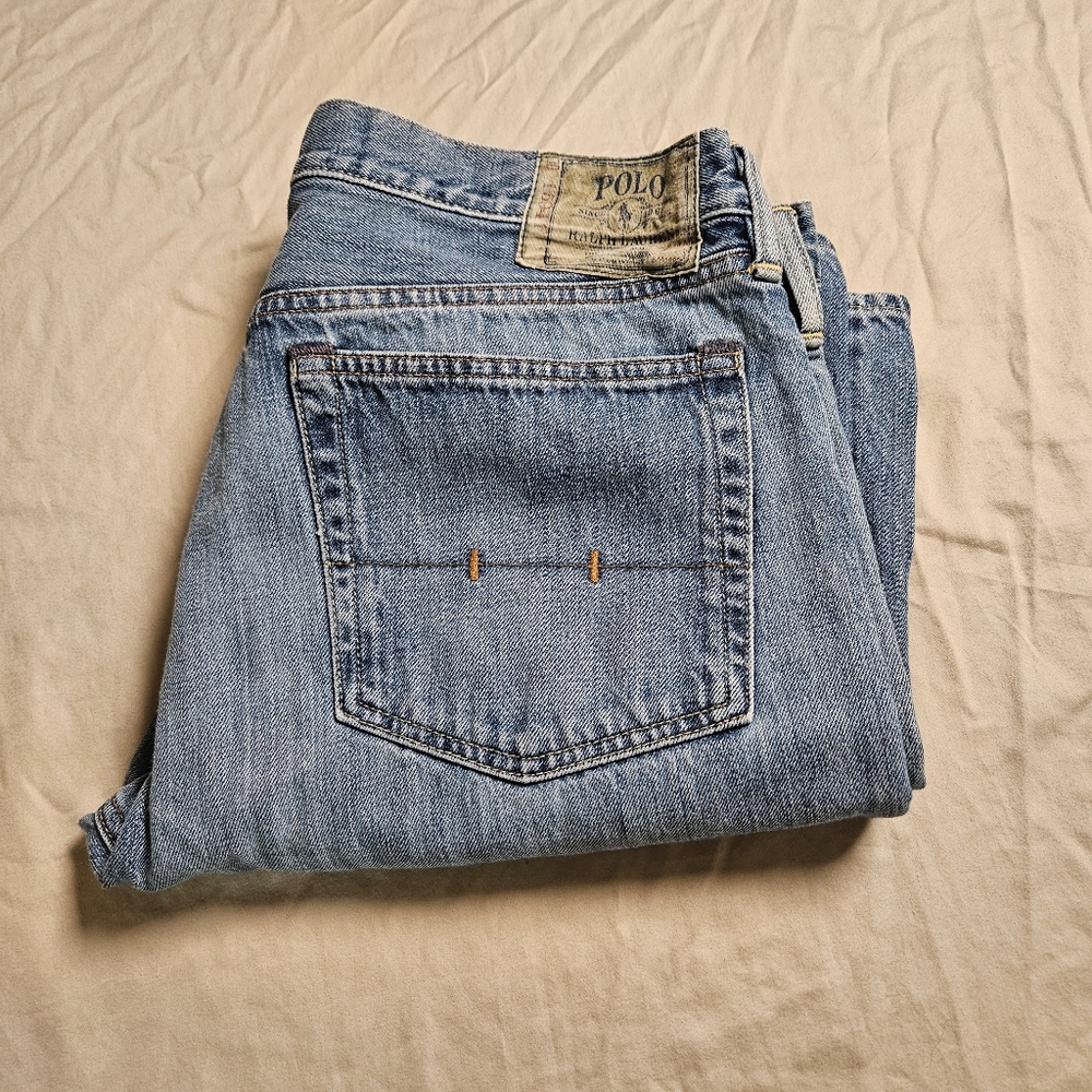 Polo Ralph Lauren Men’s Jeans 36x30 Hampton Straight Leg Light Wash Denim VTG